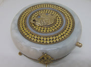 Elephant inlay Round shaped Box Clutch Bag
