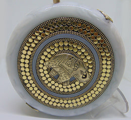Elephant inlay Round shaped Box Clutch Bag