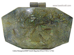 MOP & RESIN HANDMADE SHELL CLUTCH BRIDAL BAGS