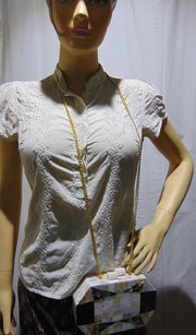 VINTAGE MOTHER OF PEARL EVENING CLUTCH