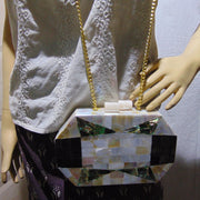 VINTAGE MOTHER OF PEARL EVENING CLUTCH