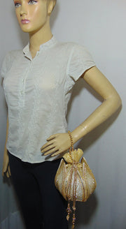Designer Embroidered Lotus Potli