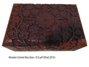 ANTIQUE HAND CARVED WOODEN BOXES WHOLESALE   (6