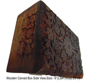 ANTIQUE HAND CARVED WOODEN BOXES WHOLESALE   (6
