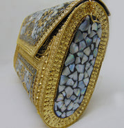 Metal clutch party sling bag