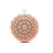 Designer Embroidery Round Clutch Bag