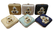 Zari Embroidery Clutch Box Bag