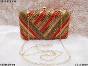 Zari Embroidery Clutch Box Bag