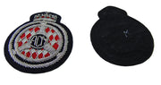 Hand Embroidered silver & gold  Bullion Wire cap Badges