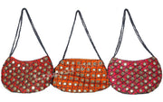 HANDMADE INDIAN MIRRORS AND BEAD BAG