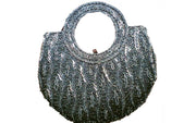 ROUND HANDLE BEADED BAG