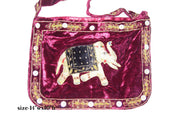 ELEPHANT DESIGN VELVET BAG