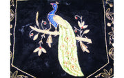 PEACOCK DESIGN  VELVET EMBROIDERY BAG