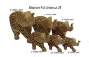 HANDMADE EMBOSSED WOODEN ELEPHANT STATUE