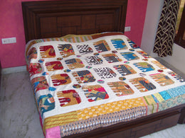 HAND MADE ELEPHANT GUDHDI BED COVER