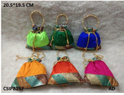 Drawstring silk Potli Bags Ethnic Designer Potli Purse