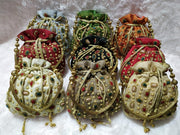 Drawstring silk Potli Bags Ethnic Designer Potli Purse