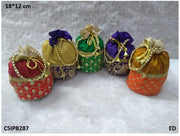 Drawstring silk Potli Bags Ethnic Designer Potli Purse