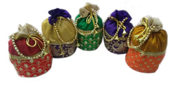 Drawstring silk Potli Bags Ethnic Designer Potli Purse