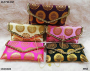 Designer Zari Work Ladies Evening Clutch