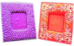 HAND EMBROIDED  PICTURE FRAME