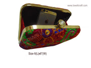 INDIAN TRADITIONAL EMBROIDERY CLUTCH BOX/BAG