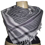 TRADITONAL BLACK LEAF DESIGN ARAFAT SCARF