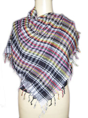Multicolor Cotton Palestinian scarf(Checked)
