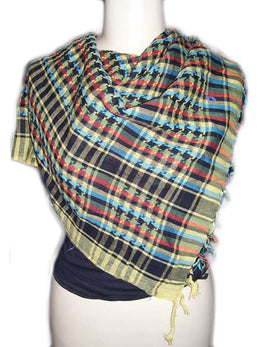 Multicolor Cotton Arab Shemagh Scarf(Checked)
