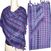 MULTICOLOR COTTON ARAB SCARF WITH LUREX CHECKED)