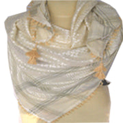 SELF LEAF DESIGN POLYESTER VISCOSE HIJAB SCARF