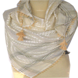 SELF LEAF DESIGN POLYESTER VISCOSE HIJAB SCARF