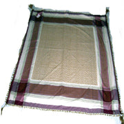 LEAF DESIGN POLYESTER VISCOSE ARAB SCARF