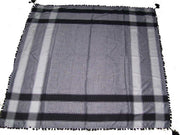 Small Check Design Arafat Scarf With Tassel & Fringe