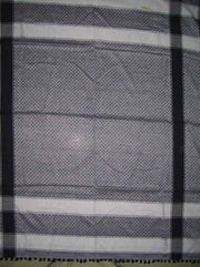 Small Check Design Arafat Scarf With Tassel & Fringe