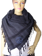 Leaf Design Arafat Scarf with Embroidery