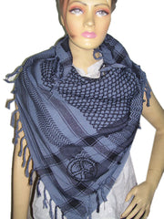 Leaf Design Arafat Scarf with Embroidery