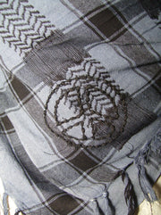 Leaf Design Arafat Scarf with Embroidery