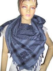 Leaf Design Arafat Scarf with Embroidery