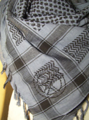 Leaf Design Arafat Scarf with Embroidery