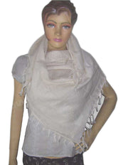 Solid Color Leaf Design Arafat Scarf