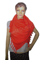 Solid Color Leaf Design Arafat Scarf