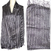 JACQUARD STRIPE PASHMINA SCARF