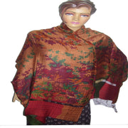 FLOWER PRINT SILK VISCOSE SCARF