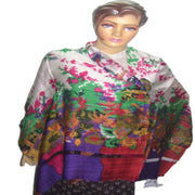 FLOWER PRINT SILK VISCOSE SCARF