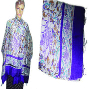 SMALL FLOWER SILK VISCOSE SCARF