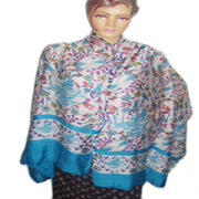 SMALL FLOWER SILK VISCOSE SCARF