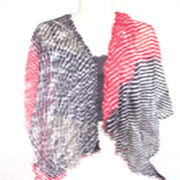 LAHRIYA BANDHANI  SCARF WITH FRINGES