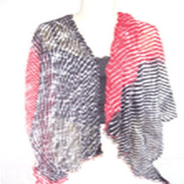 LAHRIYA BANDHANI  SCARF WITH FRINGES
