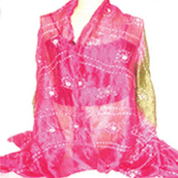 TWO TONE SILK SCARF